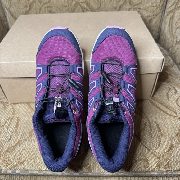 Salomon Youth Size 5 SpeedCross Trail Running Sneakers Shoes Purple EUC! - Picture 7 of 9